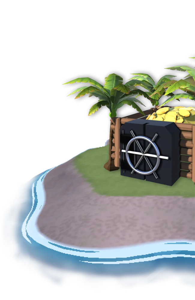 Foreground island right side